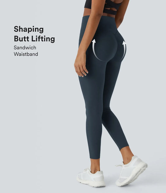 Halara UltraSculpt™️ SoCinched High Waisted Scrunch Butt Lifting Tummy Control Pocket Shaping Training Leggings